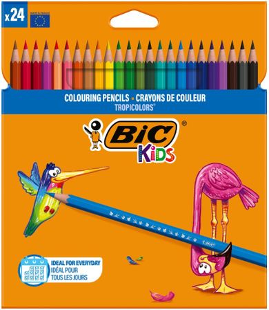 Bic, Kids, Tropicolors, creioane colorate, 24 culoare