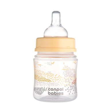 Canpol babies, EasyStart, Mountains, biberon cu tetina anticolici, bej, 120 ml