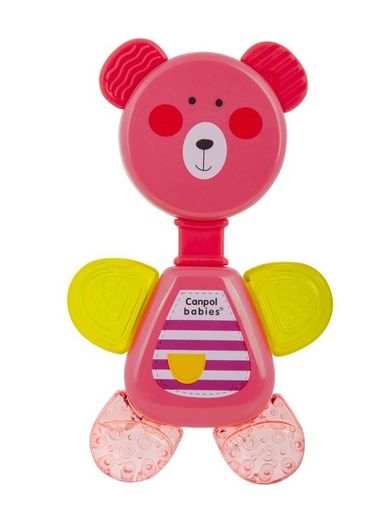 Canpol babies, inel gingival cu sunatoare, roz