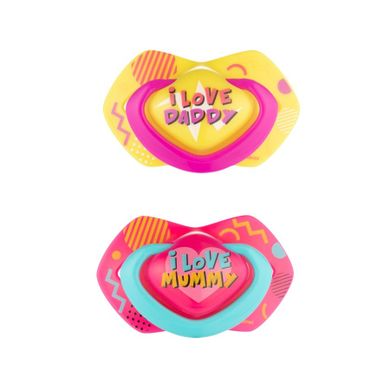 Canpol babies, Neon Love, suzeta din silicon, simetrica, 6-18m, 2 buc., roz