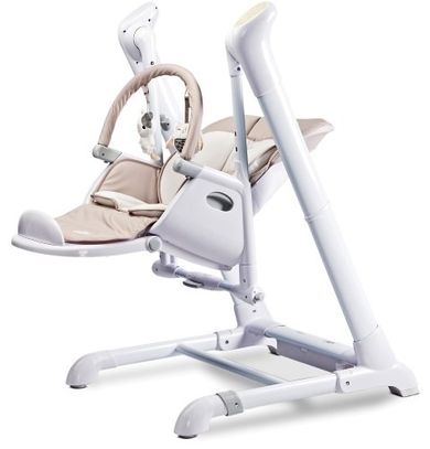 Caretero, Indigo, scaun inalt si leagan 2in1, bej