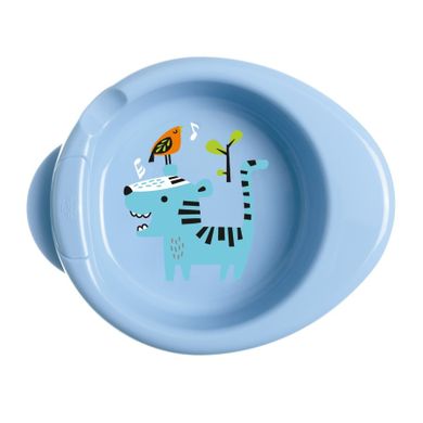 Chicco, farfurie termica, albastru, 6 luni+