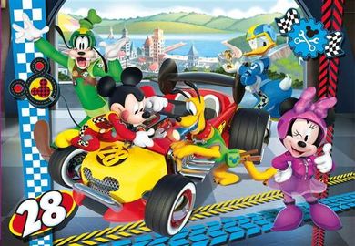 Clementoni, Super Color, Mickey and the Roadster Racers, puzzle, 104 piese