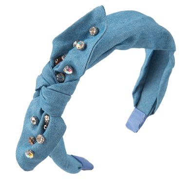 Cool Club, bentita, din jeans, cu funda mare