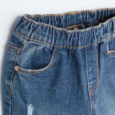 Cool Club, Blugi pentru fete, tip mom fit, denim, imprimeu iepurasi