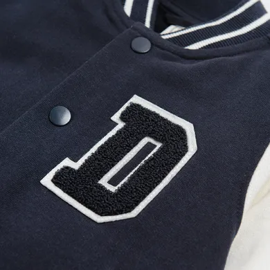 Cool Club, Bluza cu capse pentru baieti, alb-bleumarin, imprimeu Major league team