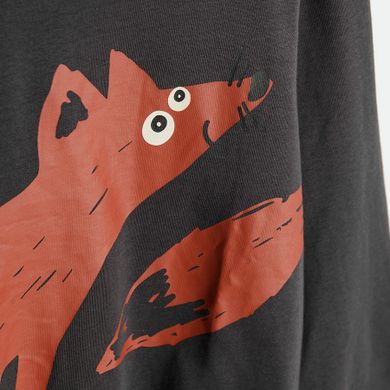 Cool Club, Bluza cu maneca lunga pentru baieti, gri inchis, imprimeu vulpe