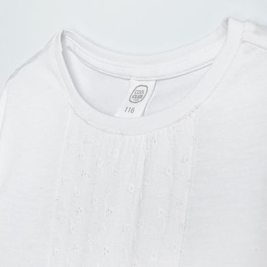 Cool Club, Bluza cu maneca lunga pentru fete, alb, imprimeu flori