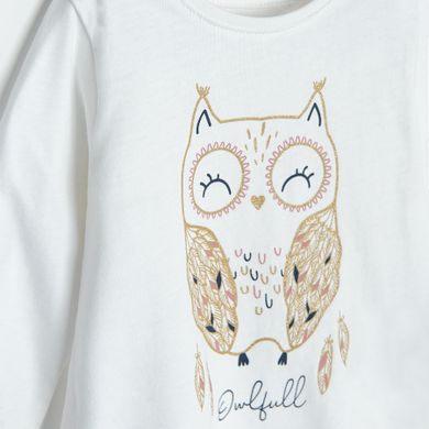 Cool Club, Bluza cu maneca lunga pentru fete, ecru