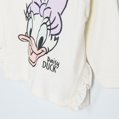 Cool Club, Bluza cu maneca lunga pentru fete, ecru, imprimeu Daisy