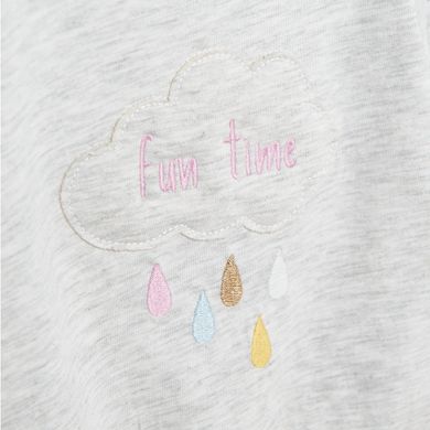 Cool Club, Bluza cu maneca lunga pentru fete, gri, imprimeu Fun time