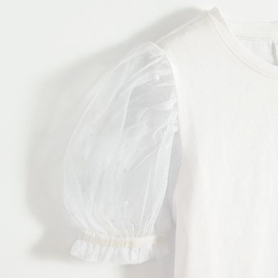 Cool Club, Bluza cu maneca scurta pentru fete, alb