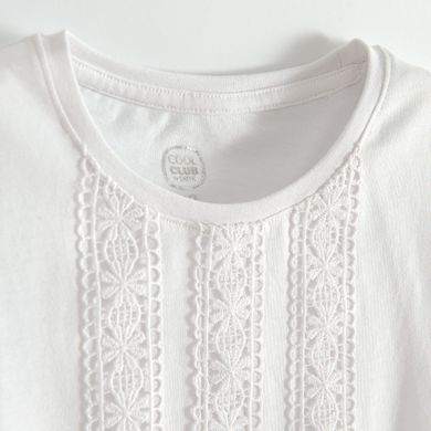 Cool Club, Bluza cu maneca scurta pentru fete, alb