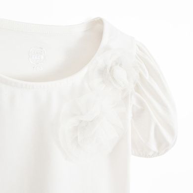 Cool Club, Bluza cu maneca scurta pentru fete, alb