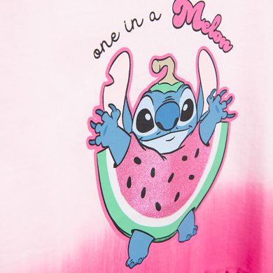Cool Club, Bluza cu maneca scurta pentru fete, roz, imprimeu Lilo si Stitch