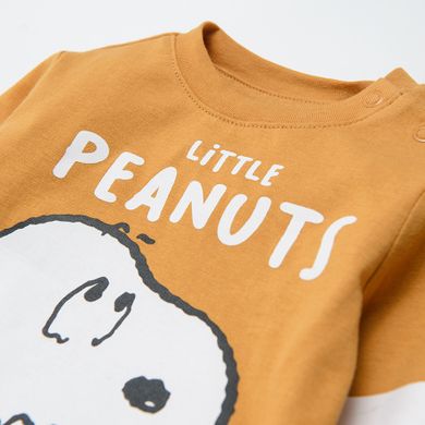 Cool Club, Bluza galbena cu maneca lunga pentru baieti, imprimeu Snoopy Little peanuts