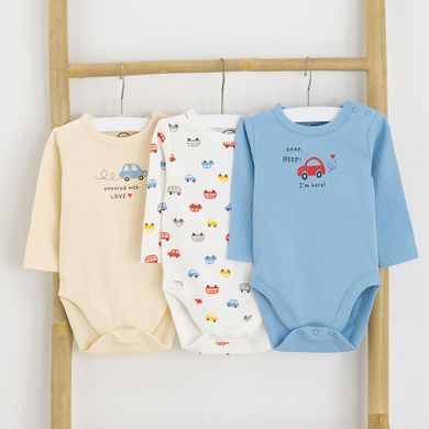 Cool Club, Body cu maneca lunga pentru baieti, mix, set, 3 buc.