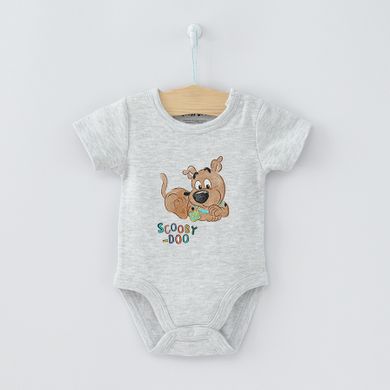 Cool Club, Body cu maneca scurta pentru baieti, bumbac organic, mix de culori, imprimeu Scooby-Doo, set 3 buc.