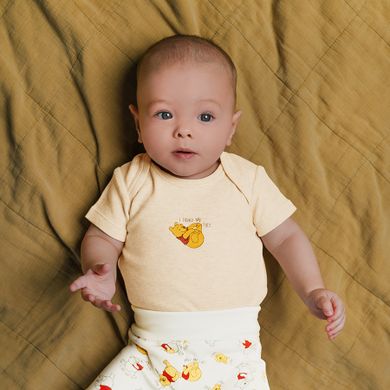 Cool Club, Body cu maneca scurta pentru baieti, mix, imprimeu Winnie the Pooh, set, 4 buc.