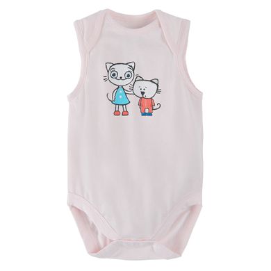Cool Club, Body fara maneci pentru fete, mix, imprimeu Kittykit, set, 5 buc.