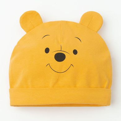 Cool Club, Caciula pentru baieti, galben, gri, imprimeu Winnie the Pooh, set, 2 buc.