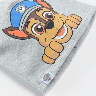 Cool Club, Caciula pentru baieti, gri melange, imprimeu Chase, Paw Patrol