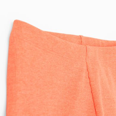 Cool Club, Colanti scurti pentru fete, din tricot striat, portocaliu fluo