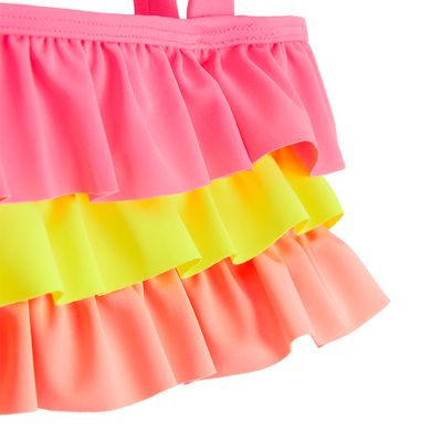 Cool Club, Costum de baie din doua piese pentru fete, UV 50, roz-portocaliu