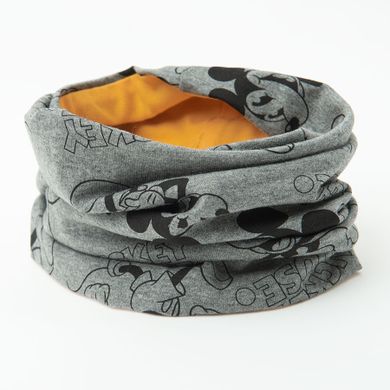 Cool Club, Fular circular pentru baieti, gri, imprimeu Mickey Mouse