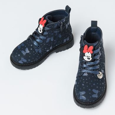 Cool Club, Ghete pentru fete, bleumarin, brant din piele, imprimeu Minnie Mouse