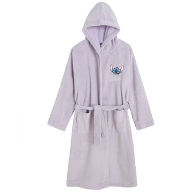 Cool Club, Halat de baie cu gluga pentru fete, violet, imprimeu Lilo si Stitch