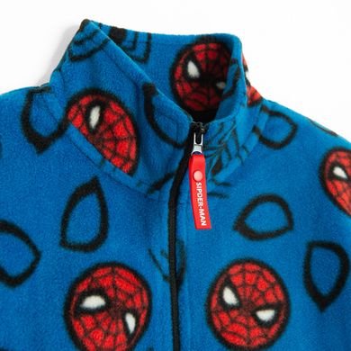 Cool Club, Hanorac pentru baieti, cu fermoar, polar, albastru, imprimeu Spider-Man