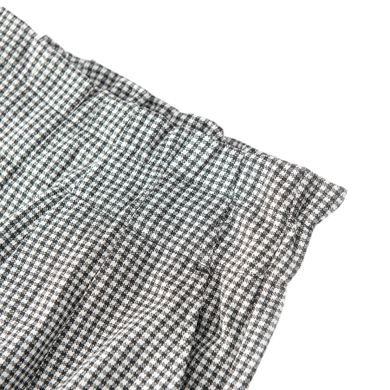 Cool Club, Pantaloni din material textil pentru fete, alb-negru, in carouri