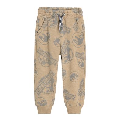 Cool Club, Pantaloni trening pentru baieti, bej, imprimeu Jurassic World