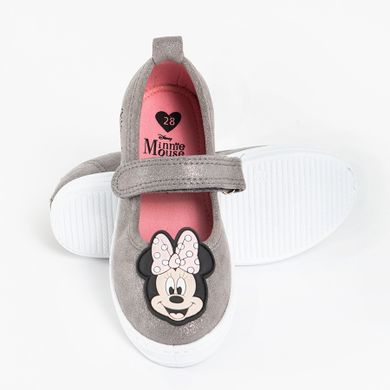 Cool Club, Papuci de casa pentru fete, gri, cu sclipici, imprimeu Minnie Mouse