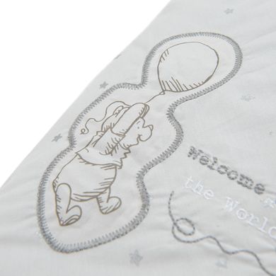 Cool Club, Paturica - sistem de infasat pentru bebelusi, bumbac organic, gri deschis, imprimeu Winnie the Pooh