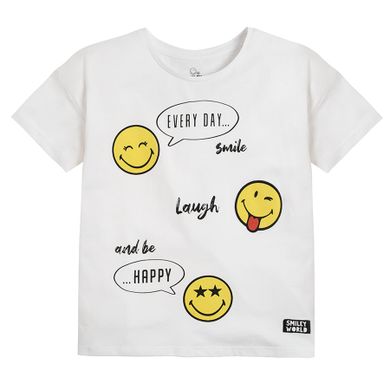Cool Club, Pijama pentru fete, alb-negru, Smiley World