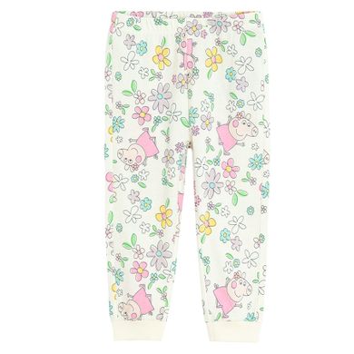 Cool Club, Pijama pentru fete, ecru, imprimeu Peppa Pig