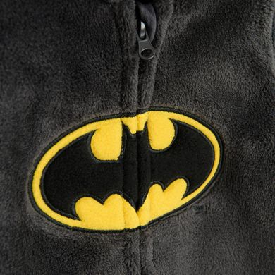 Cool Club, Pijama tip salopeta cu gluga pentru baieti, granit, imprimeu Batman