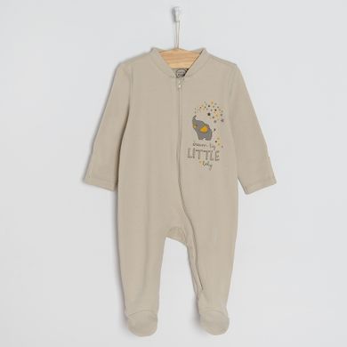 Cool Club, Pijama tip salopeta pentru baieti, gri, bej, set 2 buc.