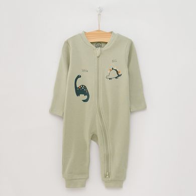 Cool Club, Pijama tip salopeta pentru baieti, mix de culori, imprimeu dinozauri, set 2 buc.
