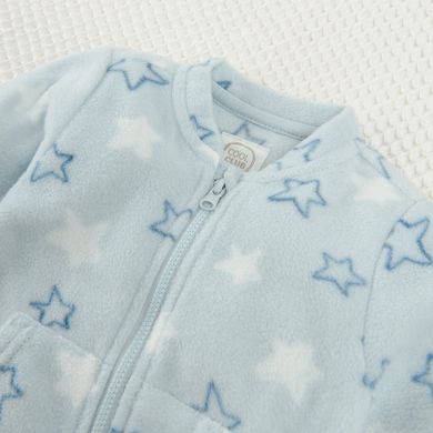 Cool Club, Pijama tip salopeta pentru baieti, polar, albastru deschis