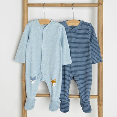 Cool Club, Pijama tip salopeta pentru bebelusi, albastru, set, 2 buc.