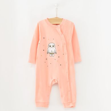 Cool Club, Pijama tip salopeta pentru fete, bumbac organic, mix de culori, imprimeu Harry Potter, set 3 buc.