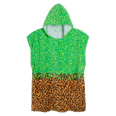 Cool Club, Prosop tip poncho cu gluga pentru baieti, verde