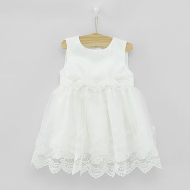 Cool Club, Rochie fara maneci pentru fete, alb, imprimeu flori