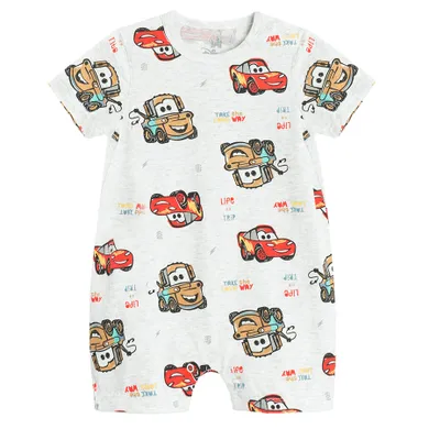 Cool Club, Salopeta rompers pentru baieti, mix, imprimeu Cars, set, 2 buc.
