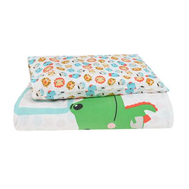 Cool Club, Set lenjerie pat fetite, 2 piese, alb, Fisher-Price, 135-100 cm