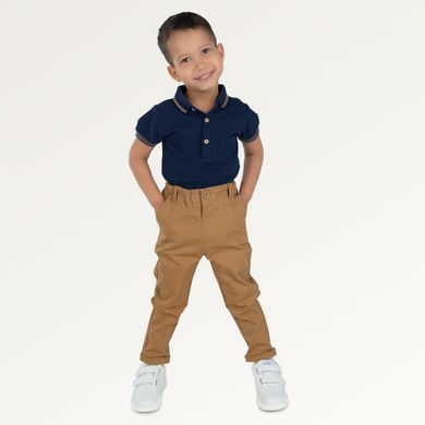 Cool Club, Set pentru baieti, Body cu maneca scurta, Pantaloni din textil, bluemarin-maro