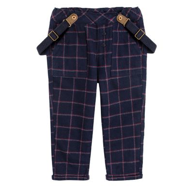 Cool Club, Set pentru baieti, Pantaloni cu bretele din material textil, bleumarin